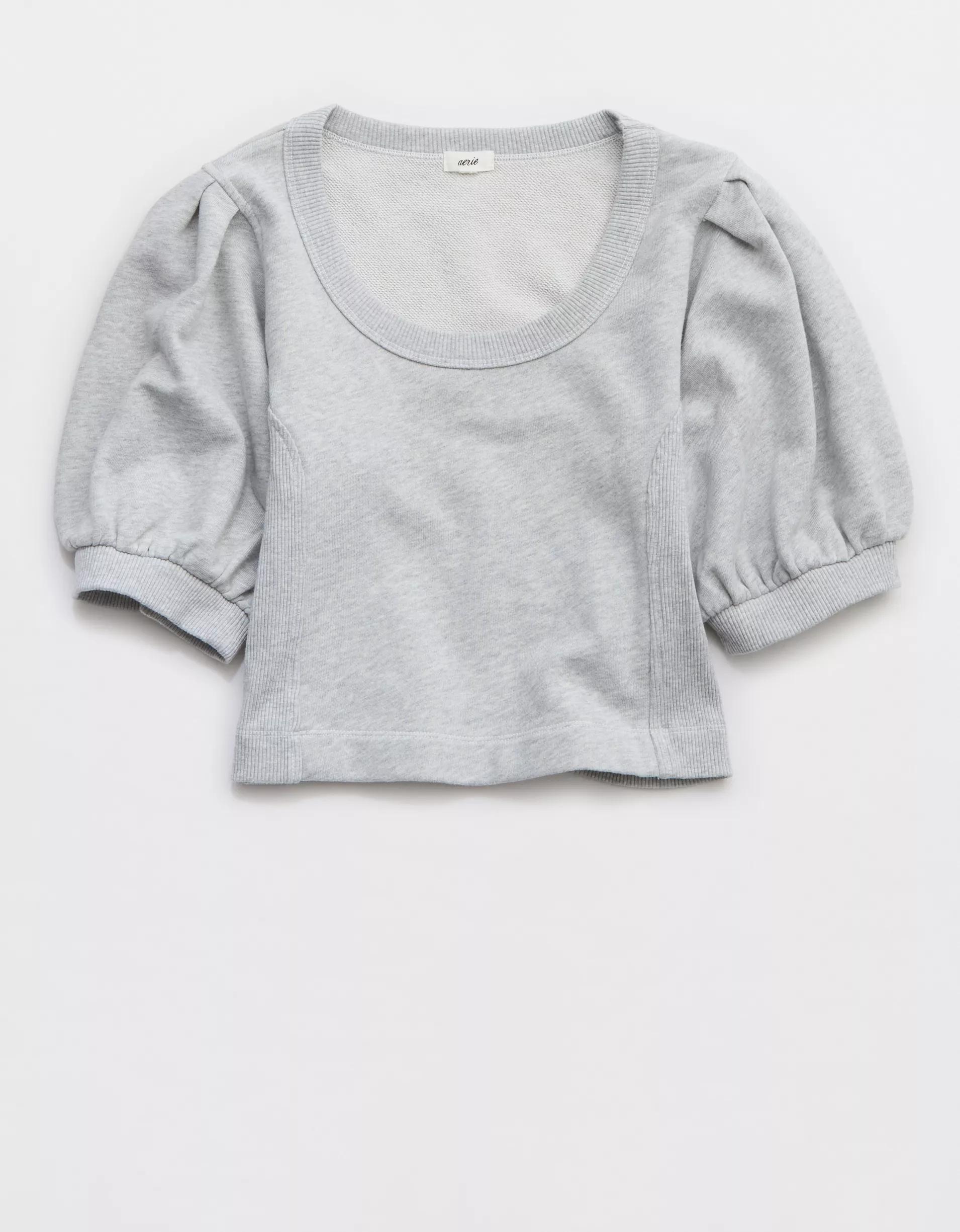 Aerie Seams Right Short Sleeve Sweatshirt Product Image
