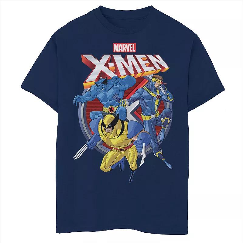 Boys 8-20 Marvel X-Men Action Group Shot Logo Graphic Tee, Boy's, Size: XS, Blue Product Image