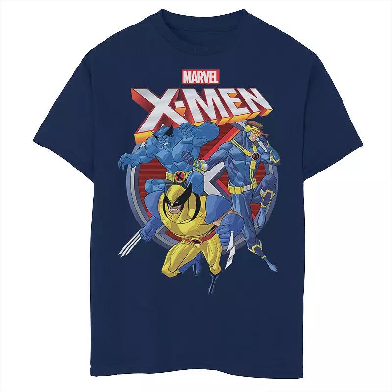 Boys 8-20 Marvel X-Men Action Group Shot Logo Graphic Tee, Boy's, Size: XS, Blue Product Image