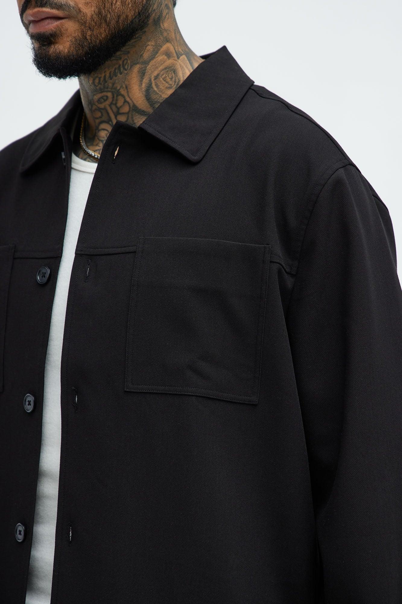 Ronan Weekender Button Up Shirt - Black Product Image