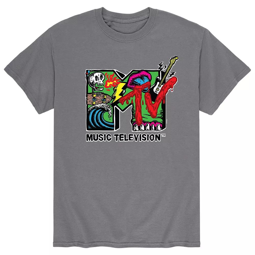 Men's MTV Skater Tee, Size: Large, Grey Product Image