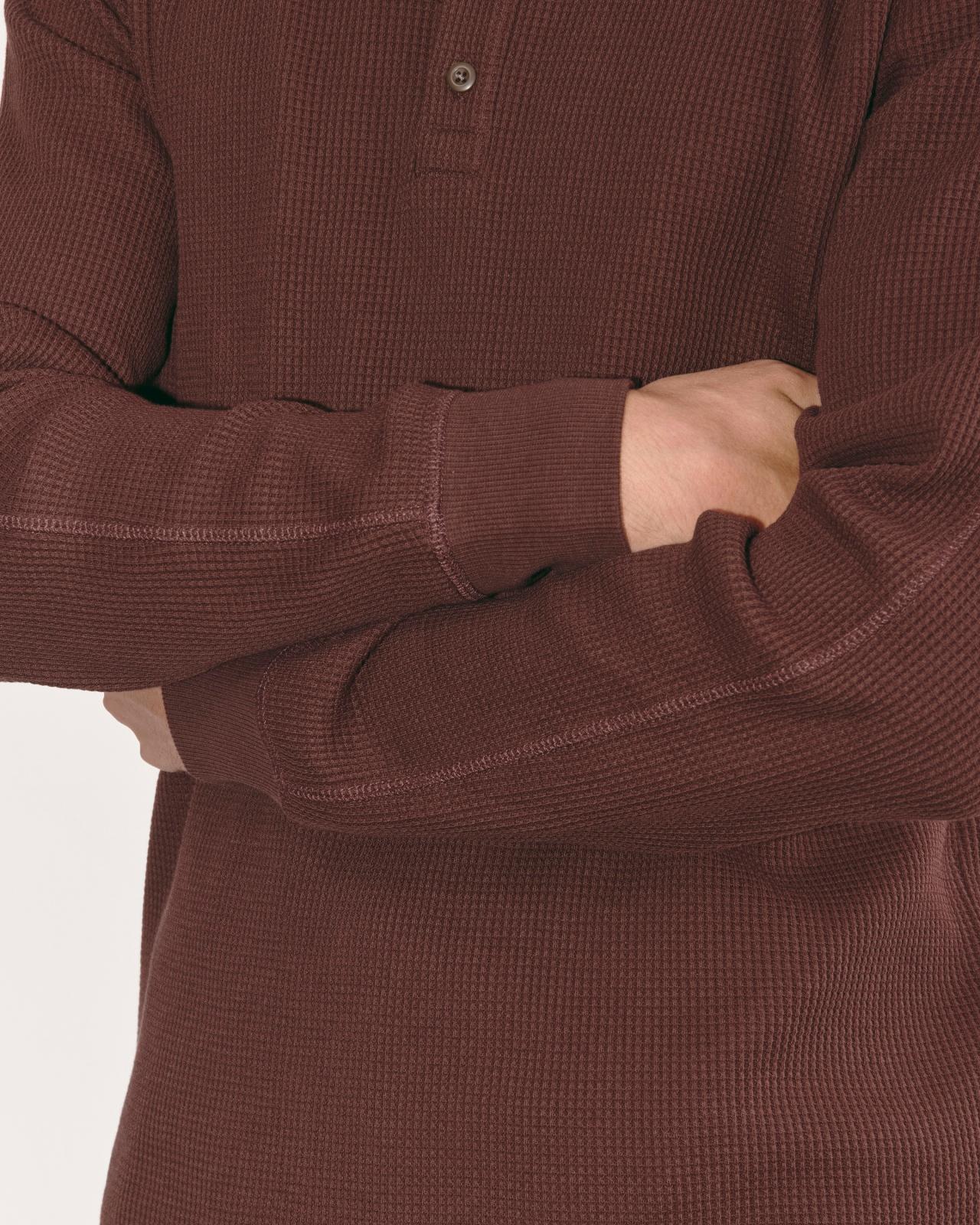 The Waffle Long-Sleeve Henley Product Image