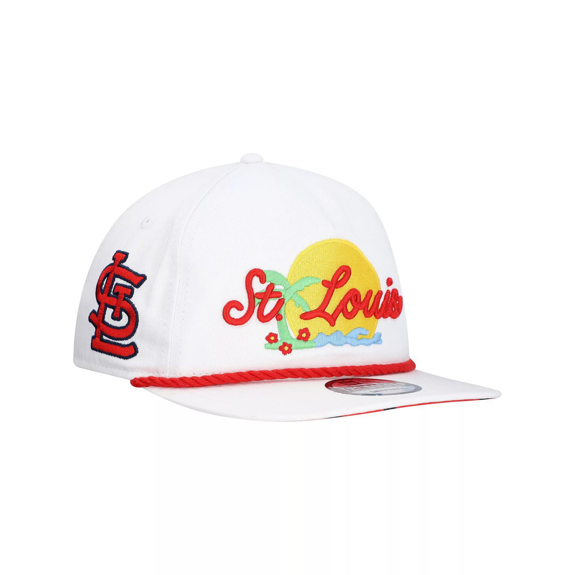 Men's New Era White St. Louis Cardinals Paradise Golfer Adjustable Hat Product Image
