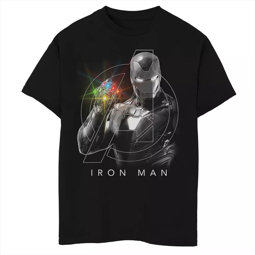 Boys 8-20 Marvel Avengers Endgame Iron Man Infinity Gauntlet Glow Portrait Graphic Tee, Boy's,  Product Image