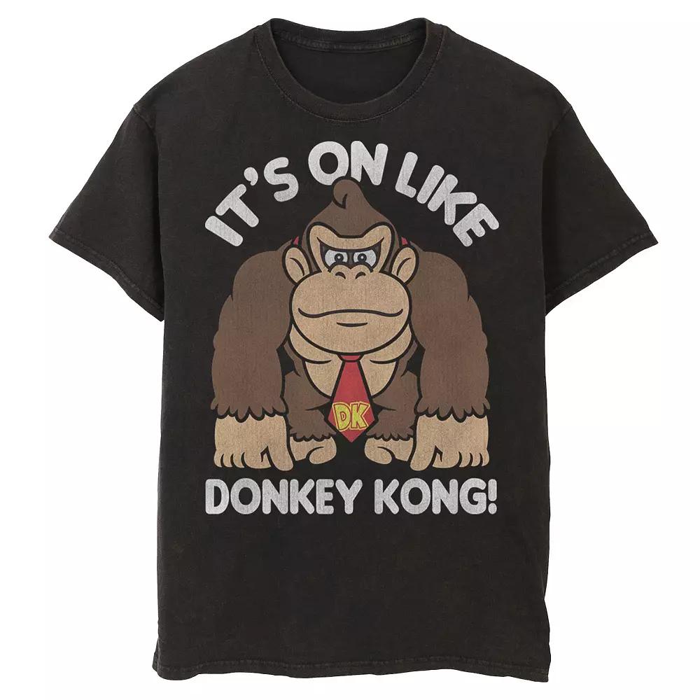 Men's Nintendo It's On Like Donkey Kong Outline Poster Tee, Size: XXL, Black Product Image
