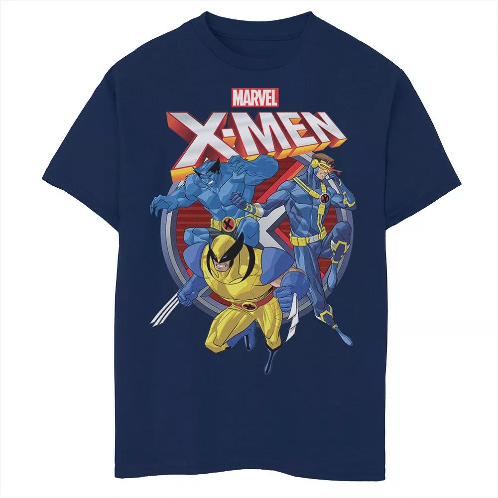 Boys 8-20 Marvel X-Men Action Group Shot Logo Graphic Tee, Boy's, Size: XS, Blue Product Image