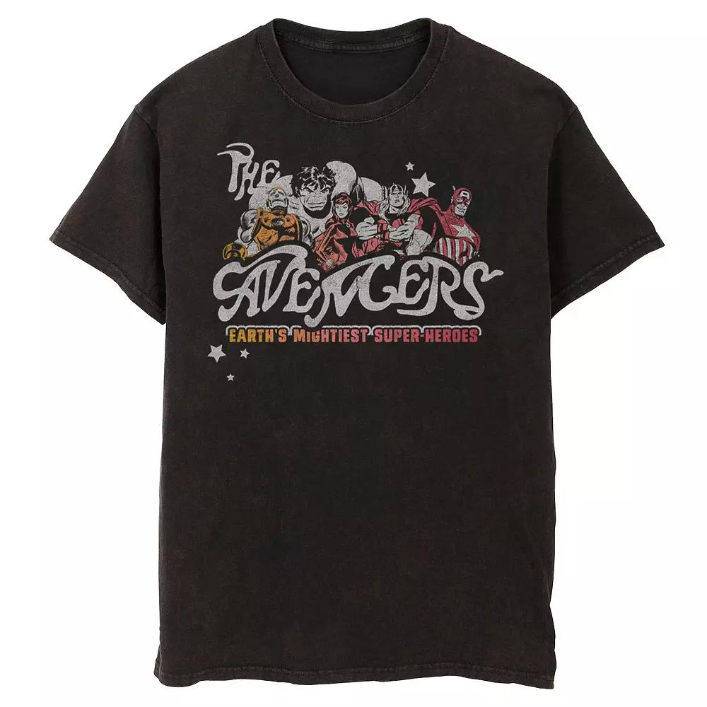 Men's Marvel Avengers Earth's Mightiest Super Heroes Vintage Graphic Tee,  Product Image