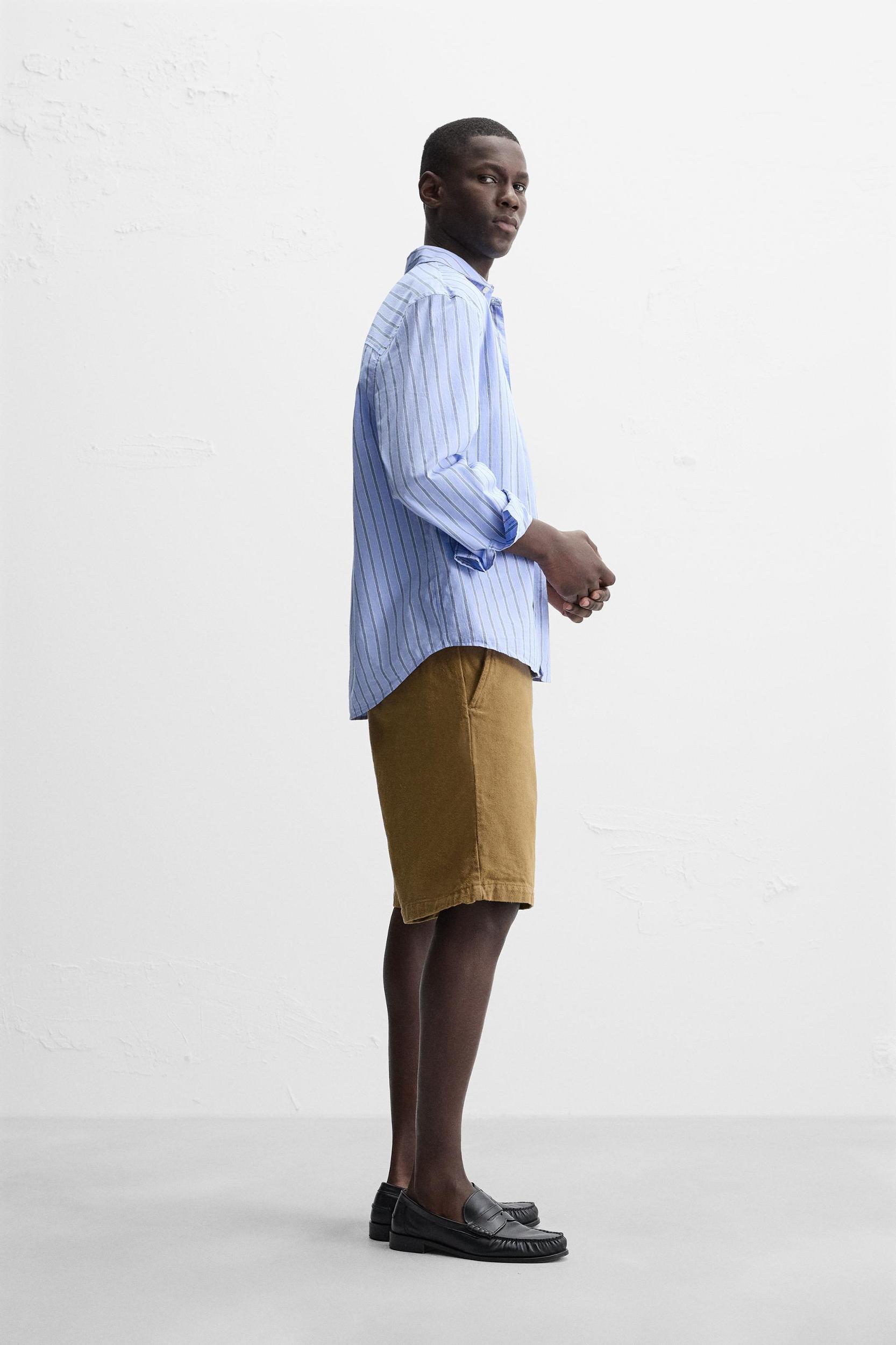 STRIPED RELAXED FIT SHIRT Product Image