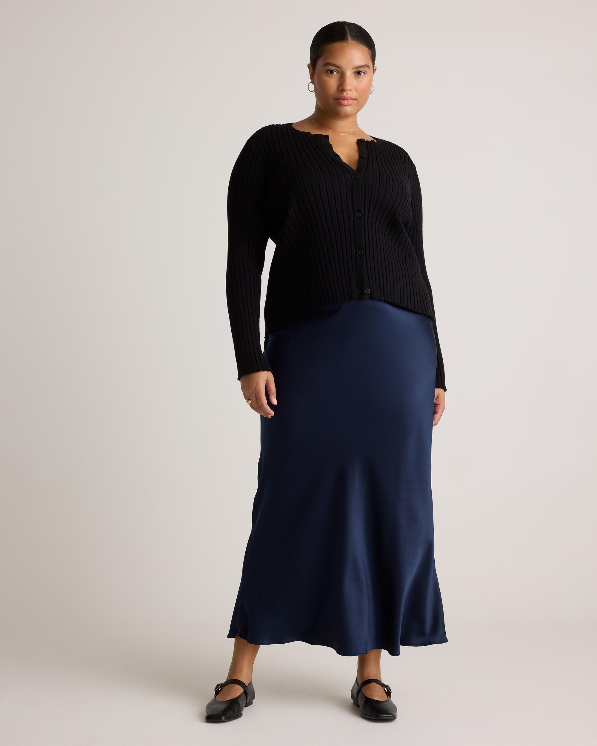 Quince | Women's Eco-Knit Cropped Rib Cardigan Sweater Size XS Product Image