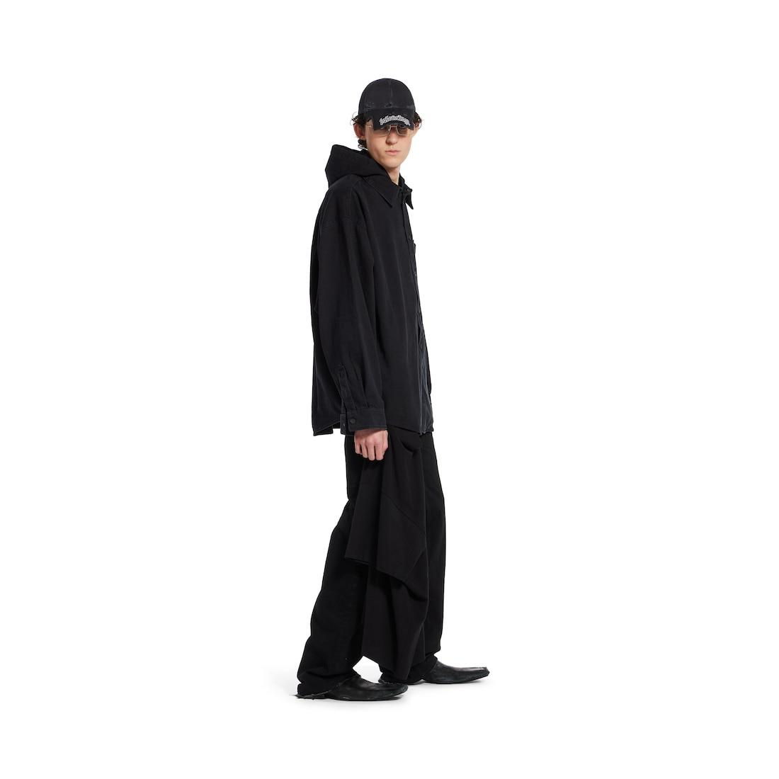 Men's Shirt Parka in Black Product Image