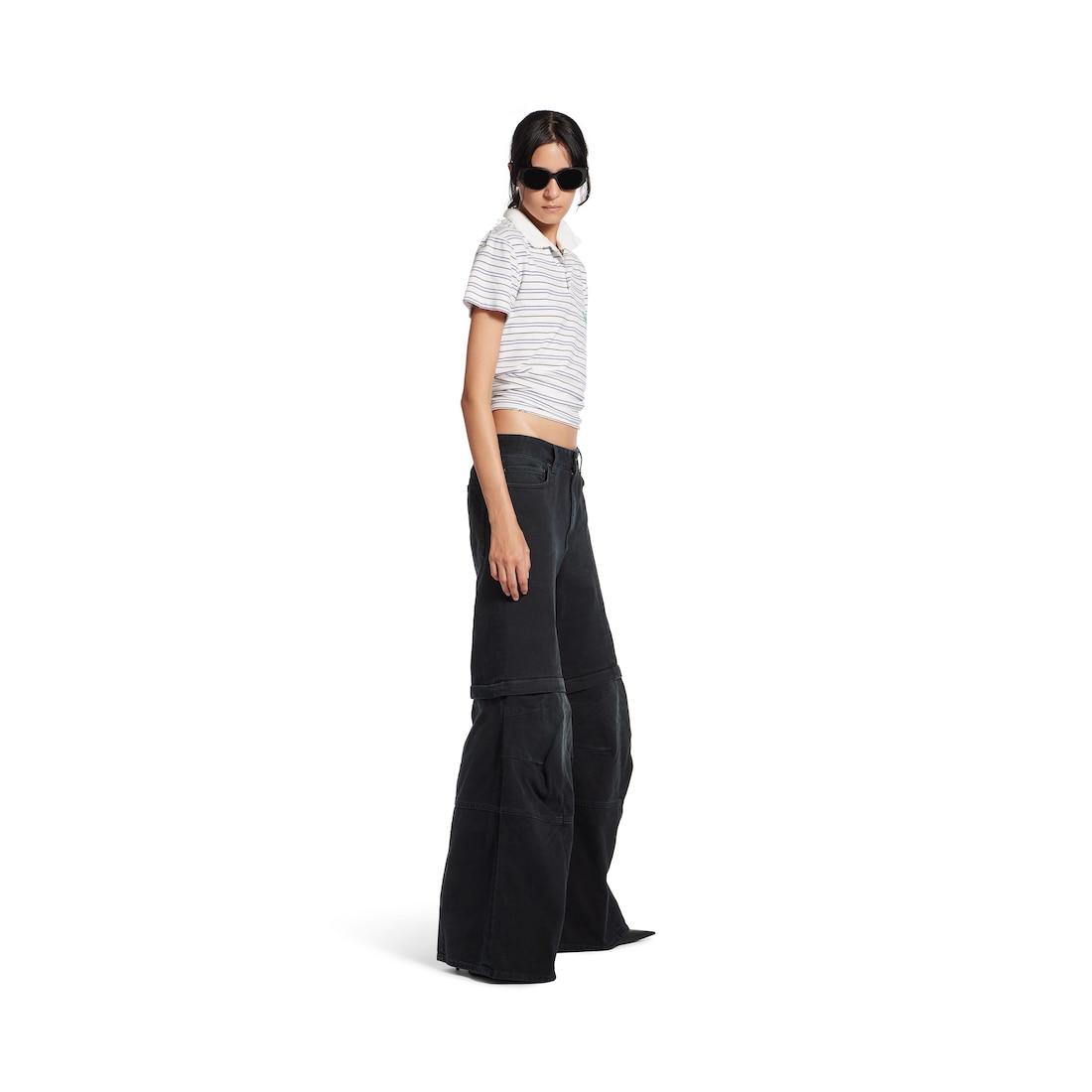 Women's Flared Cargo Pants in Black Product Image