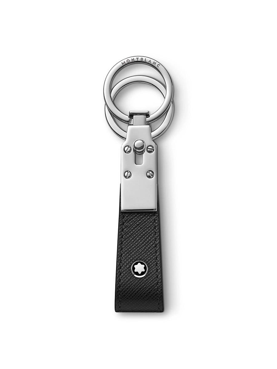 Mens Sartorial Leather & Stainless Steel Key Fob Product Image