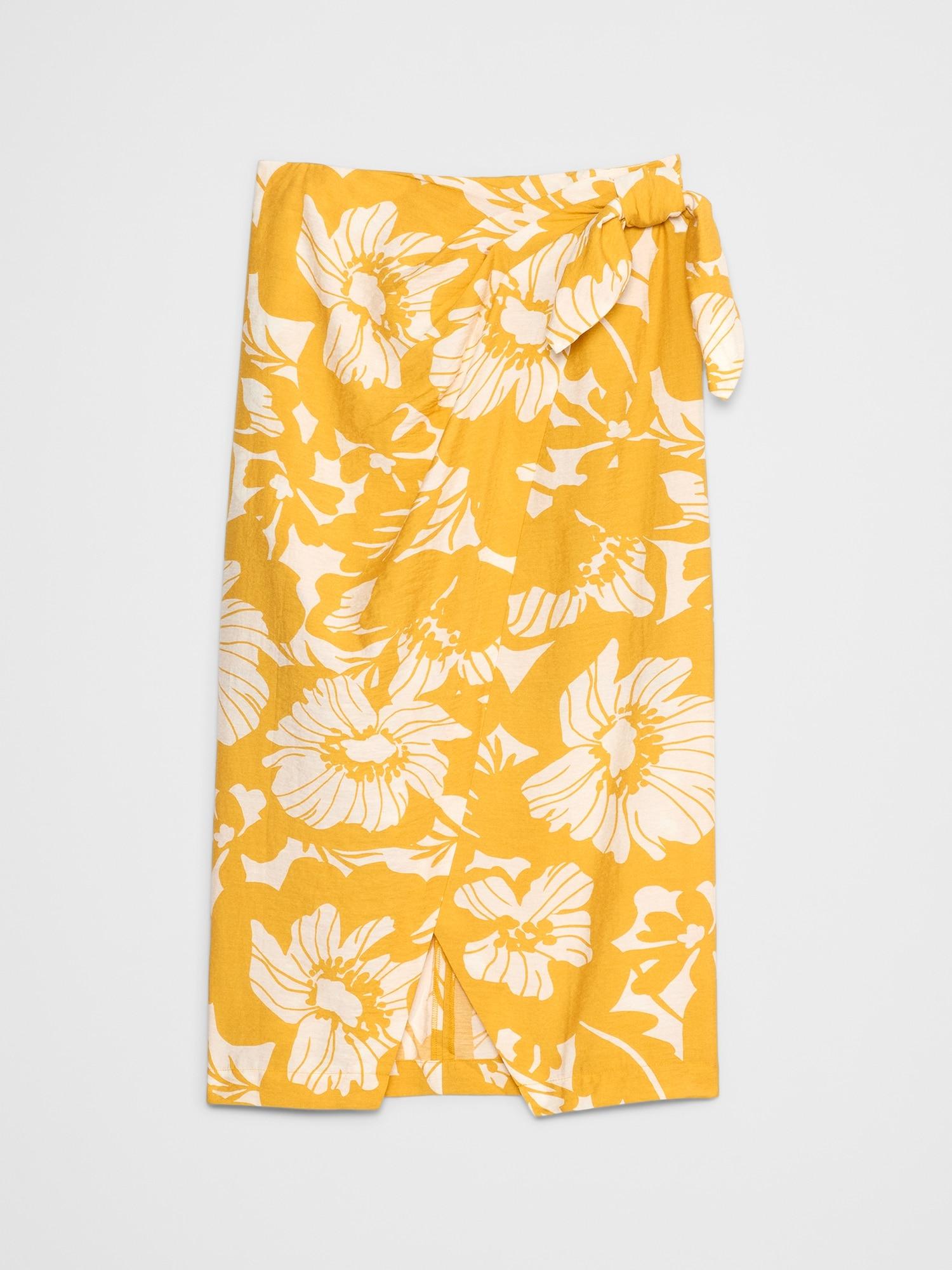 Faux-Wrap Midi Skirt Product Image