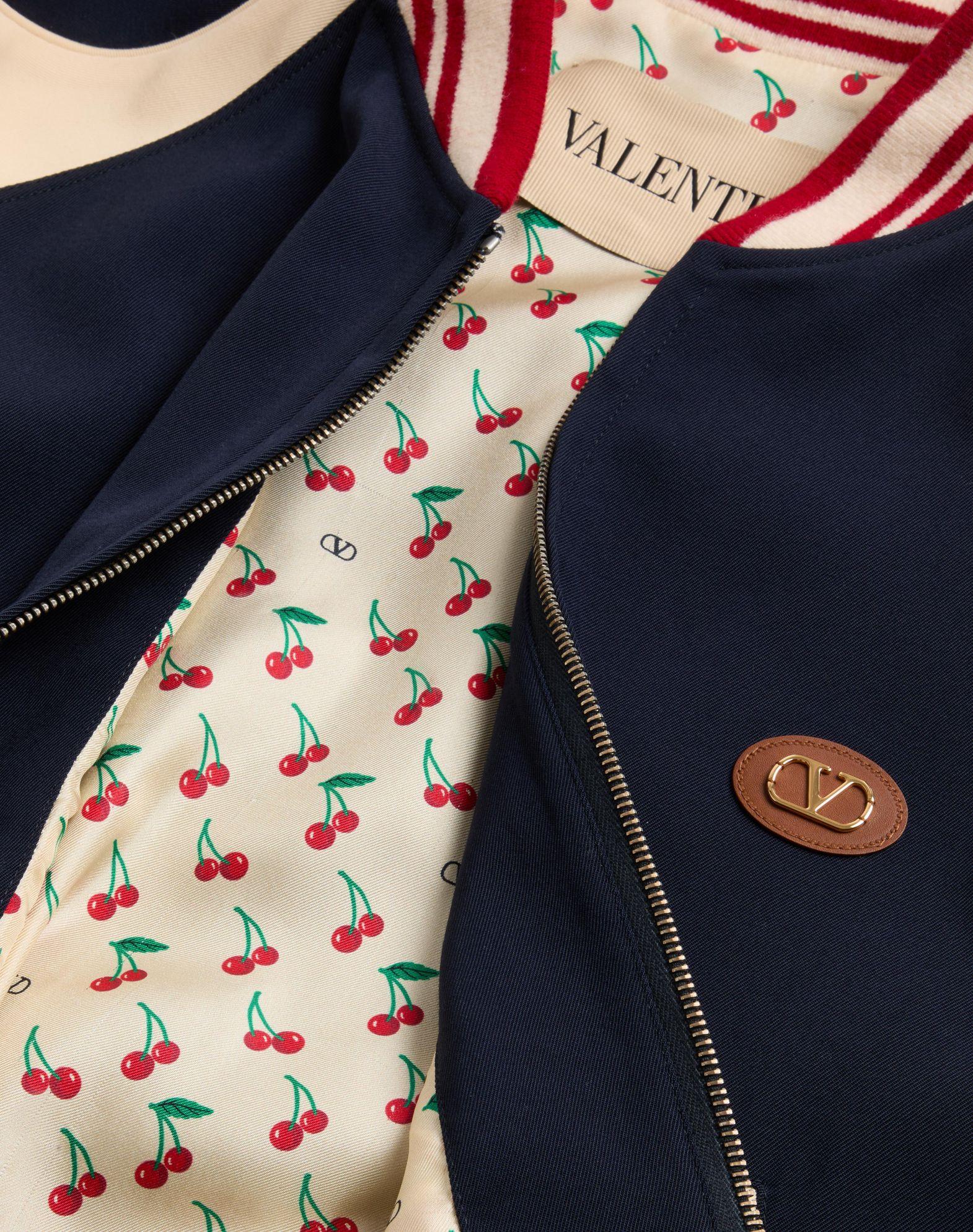 Wool And Cotton Bomber Jacket With Vlogo And Le Chat De La Maison Patch Product Image