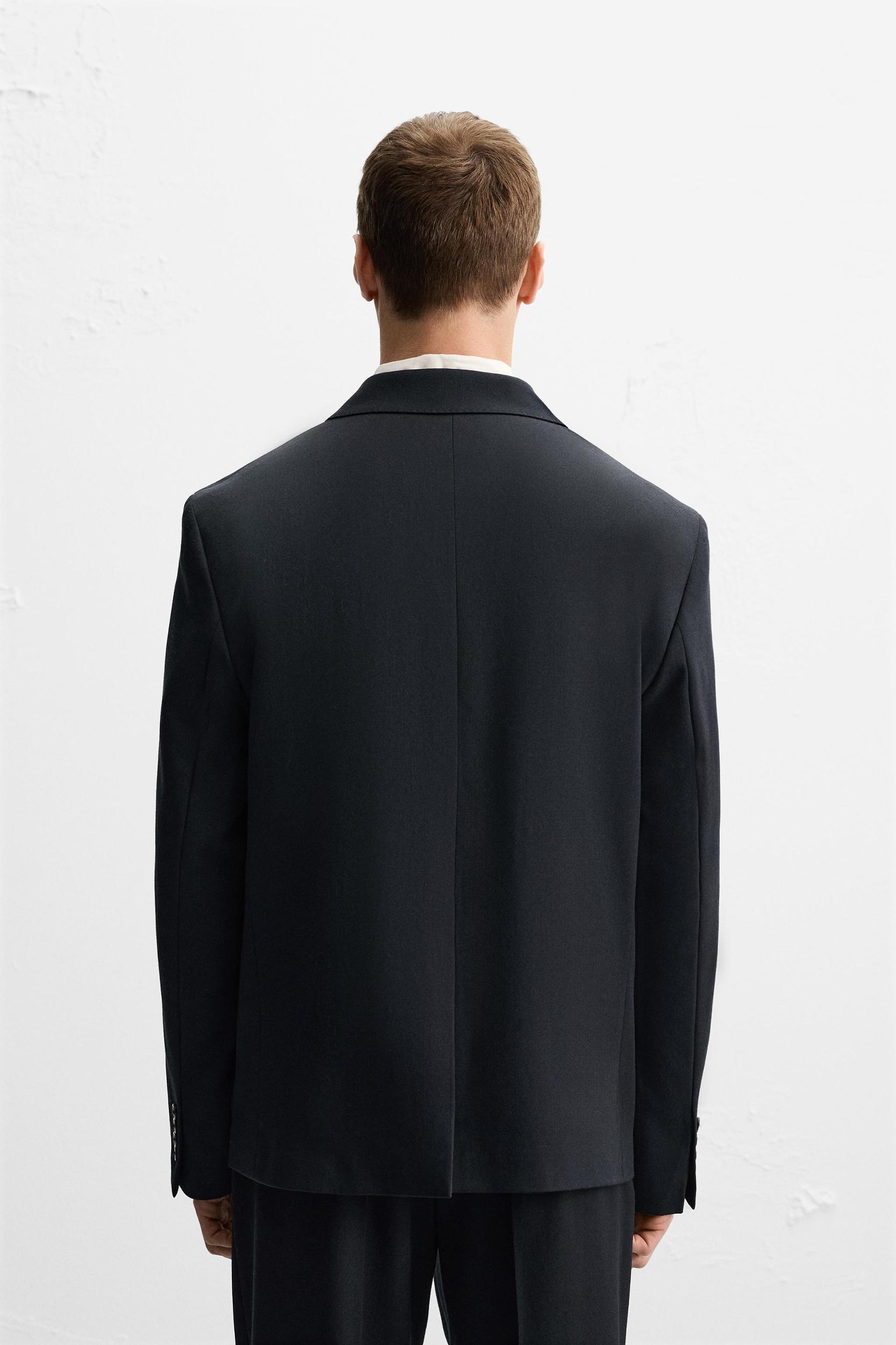 100% WOOL DOUBLE-BREASTED SUIT JACKET Product Image