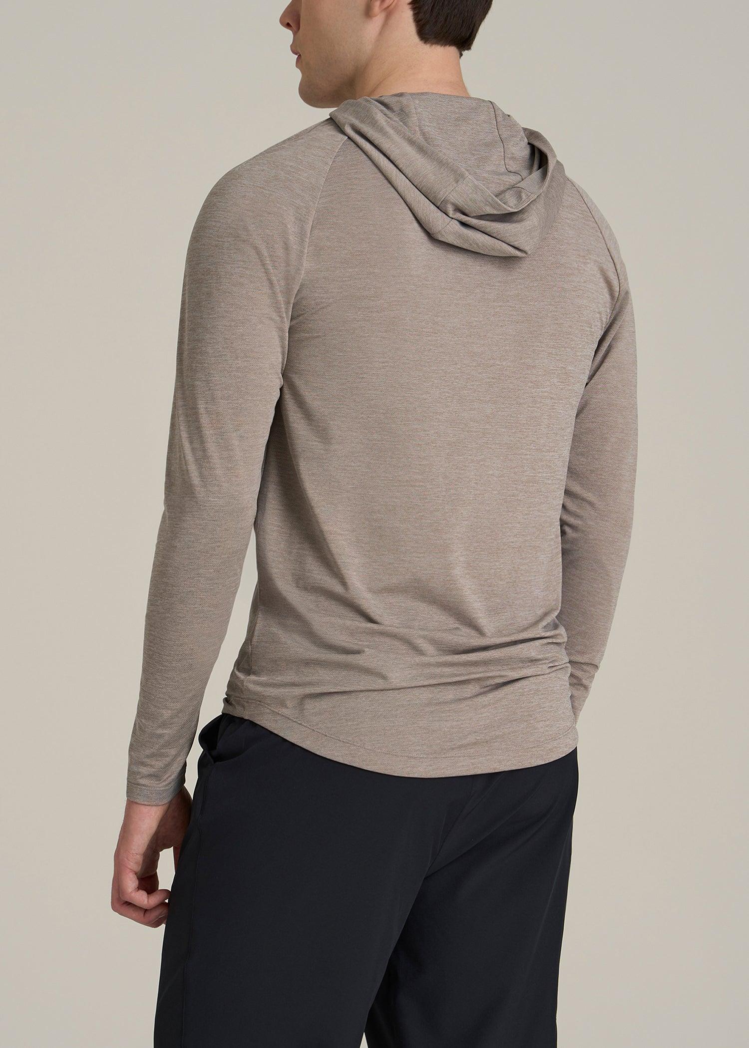 A.T. Performance Training Hoodie for Tall Men in Dark Sand Space Dye Male Product Image