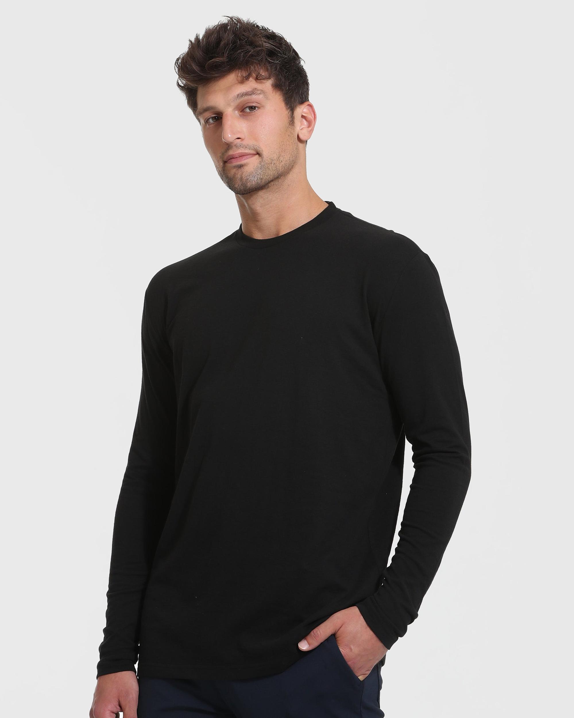 Black Tall Long Sleeve T-Shirt Product Image