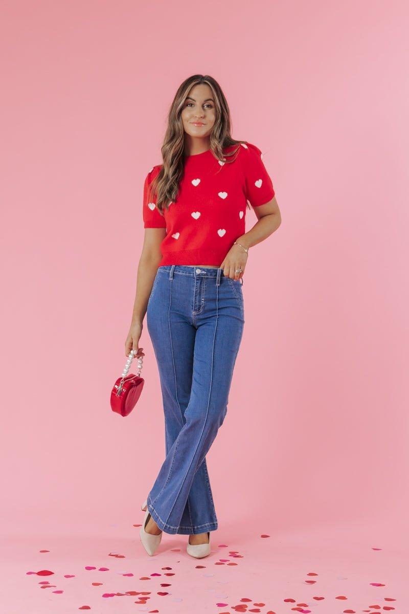 The Love Everlasting Red Heart Sweater - FINAL SALE Product Image