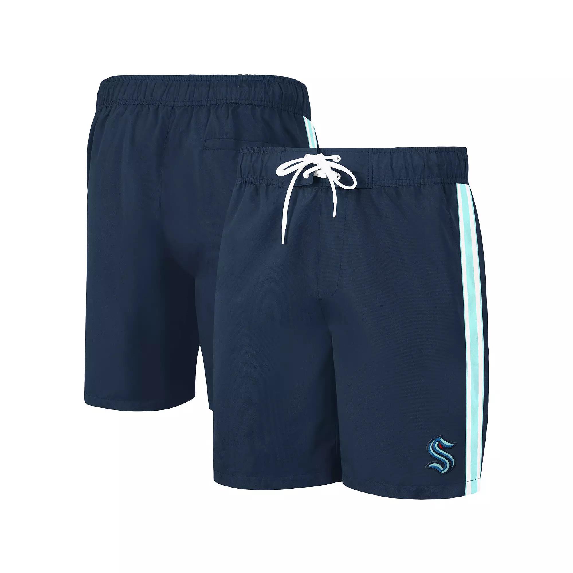 Men's G-III Sports by Carl Banks Deep Sea Blue Seattle Kraken Sand Beach Swim Shorts, Size: Small, Krk Blue Product Image