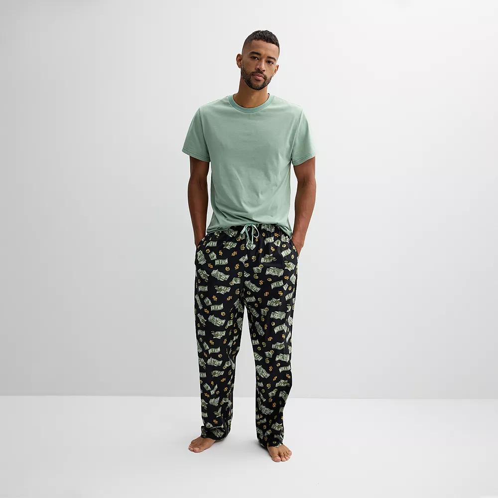 Mens PJs + PANCAKES Pajama T-Shirt & Bottle Print Pajama Pants Set Product Image