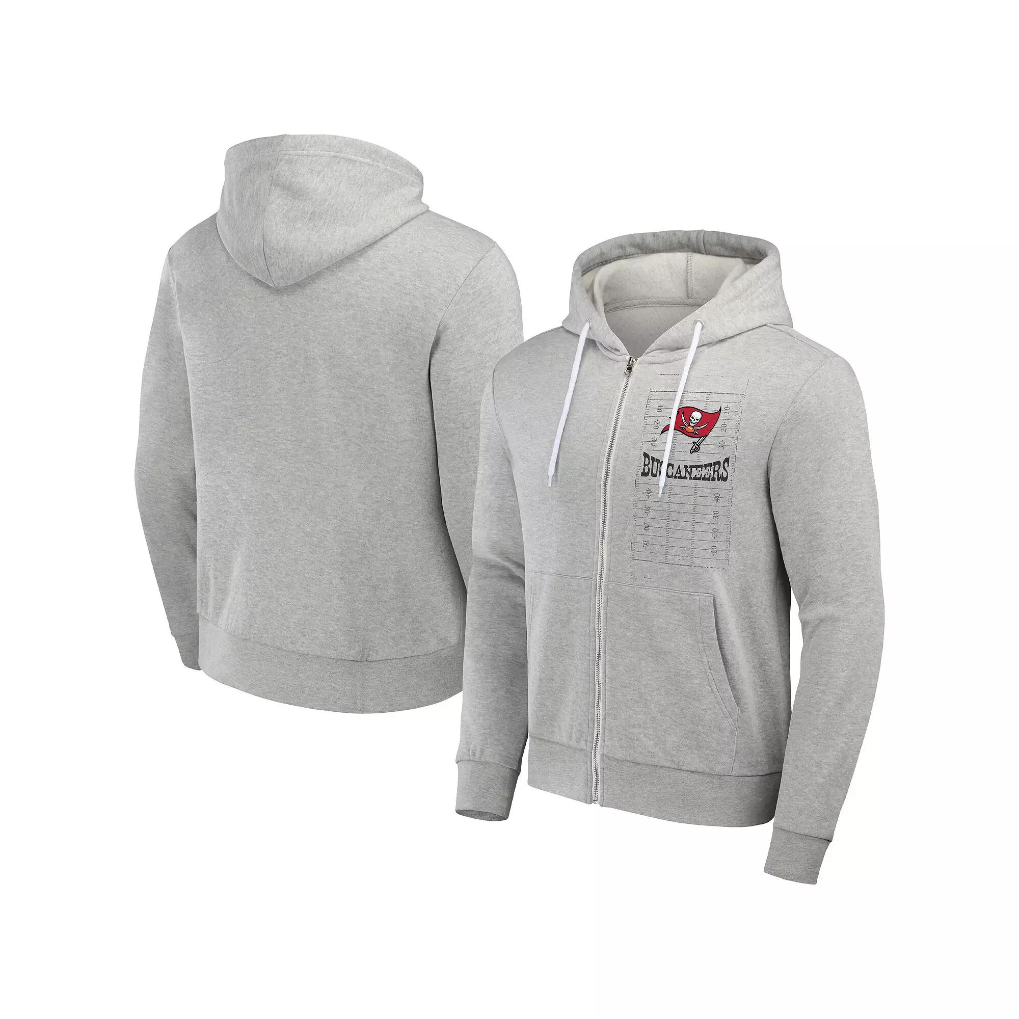 Men's NFL x Darius Rucker Collection by Fanatics Heather Gray Tampa Bay Buccaneers Domestic Full-Zip Hoodie,  Product Image
