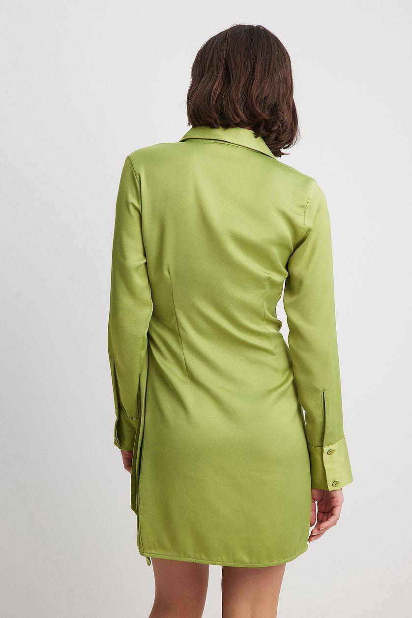 Draped Wrap Mini Dress Product Image