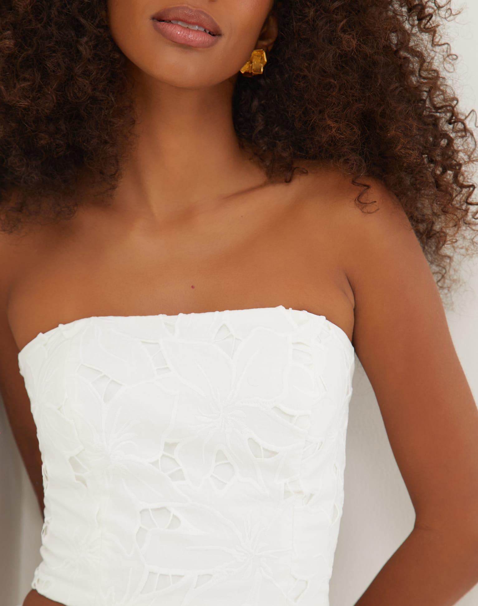 Mei Cropped Top (Exchange Only) - Off White Product Image