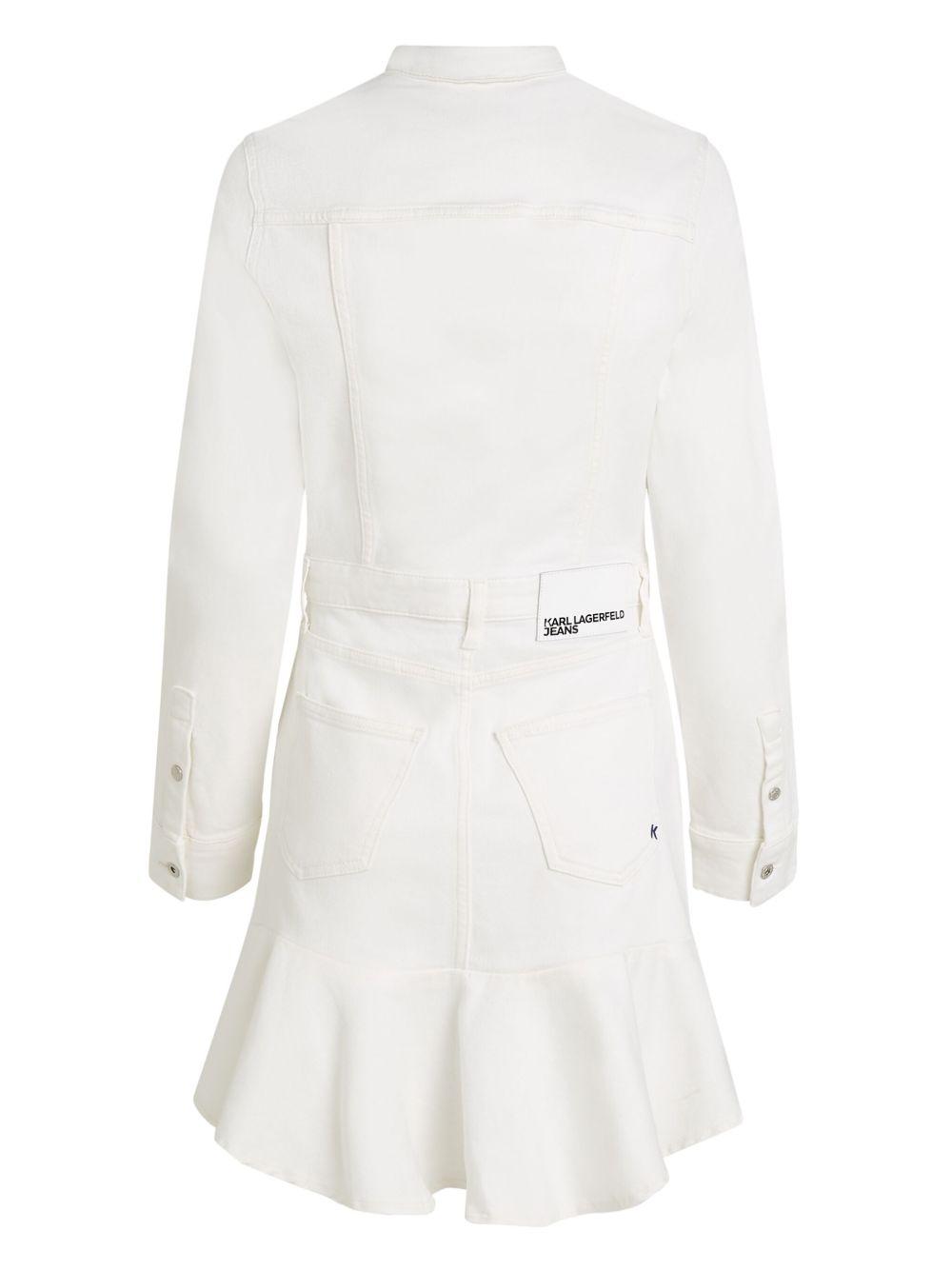 ruffled denim dress Product Image