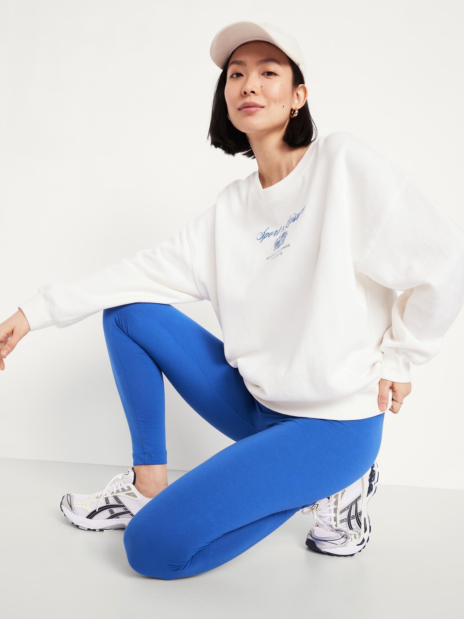 High-Waisted Jersey Fashion Layering Leggings Product Image