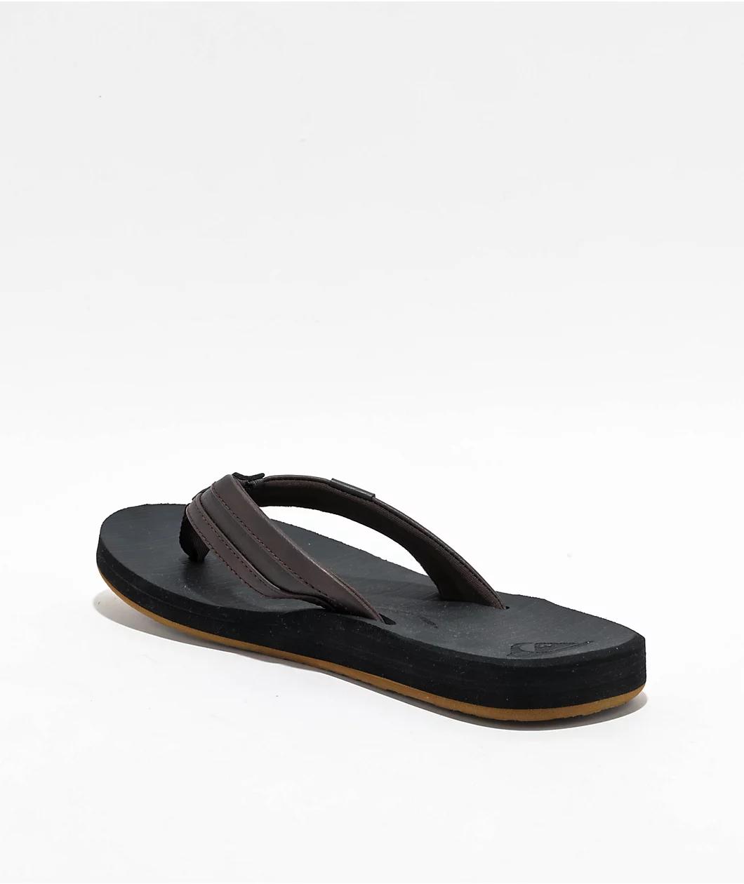 Quiksilver Carver Dark Brown Suede Sandals Product Image