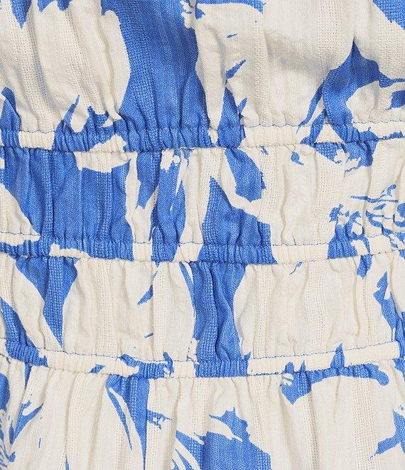 Billabong In The Sky Tropical Floral Printed Strapless Midi Dress Product Image