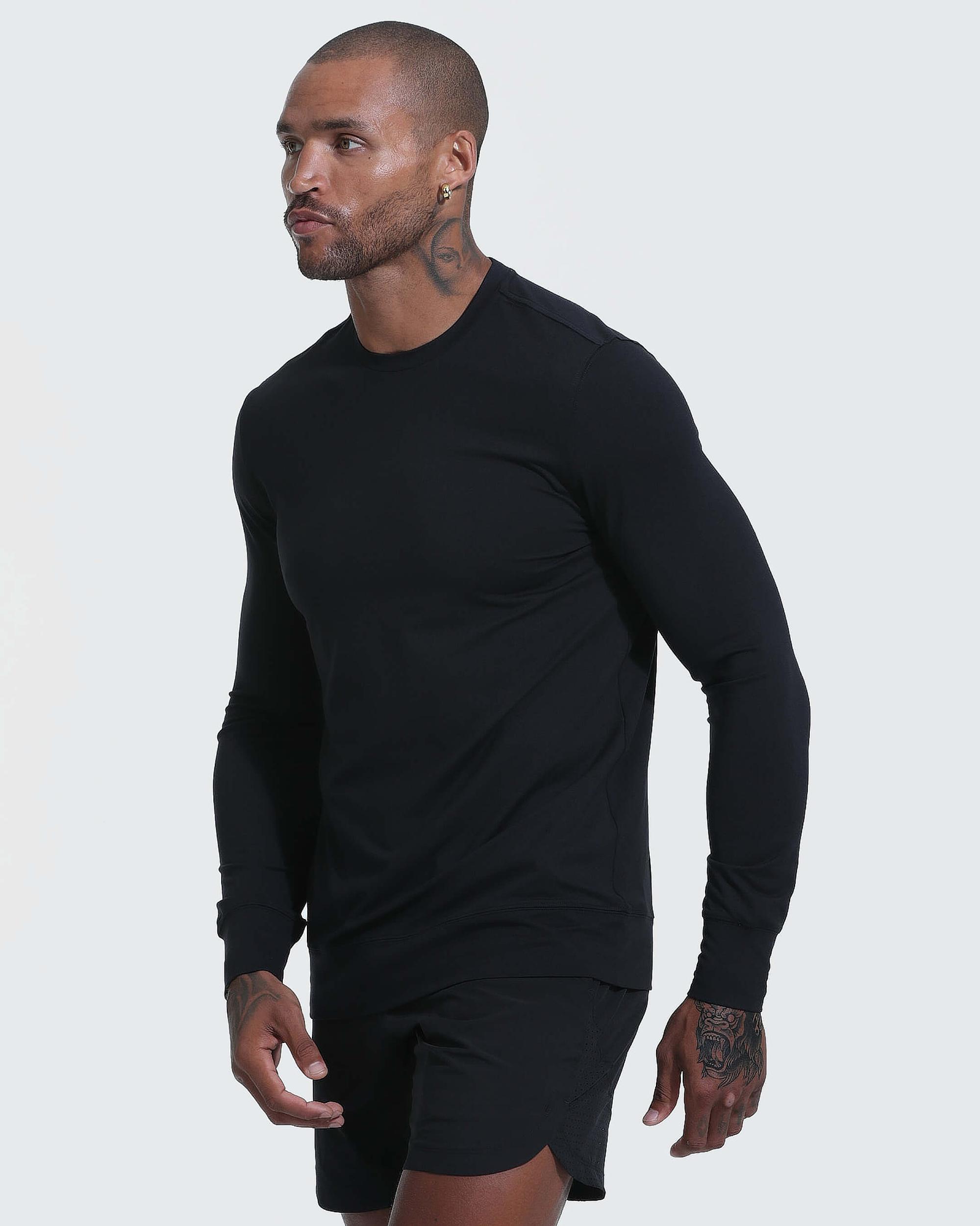 Black Active Comfort Crew Sweatshirt Product Image