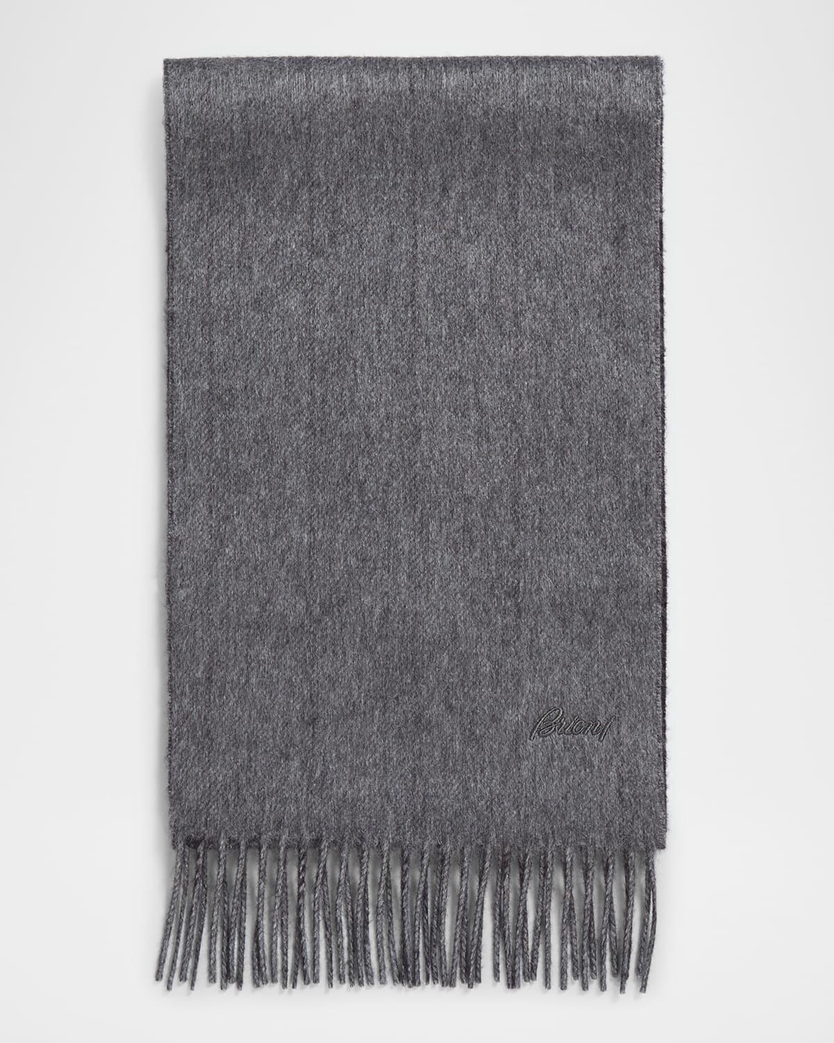 Mens Fringe Silk Cashmere Scarf Product Image