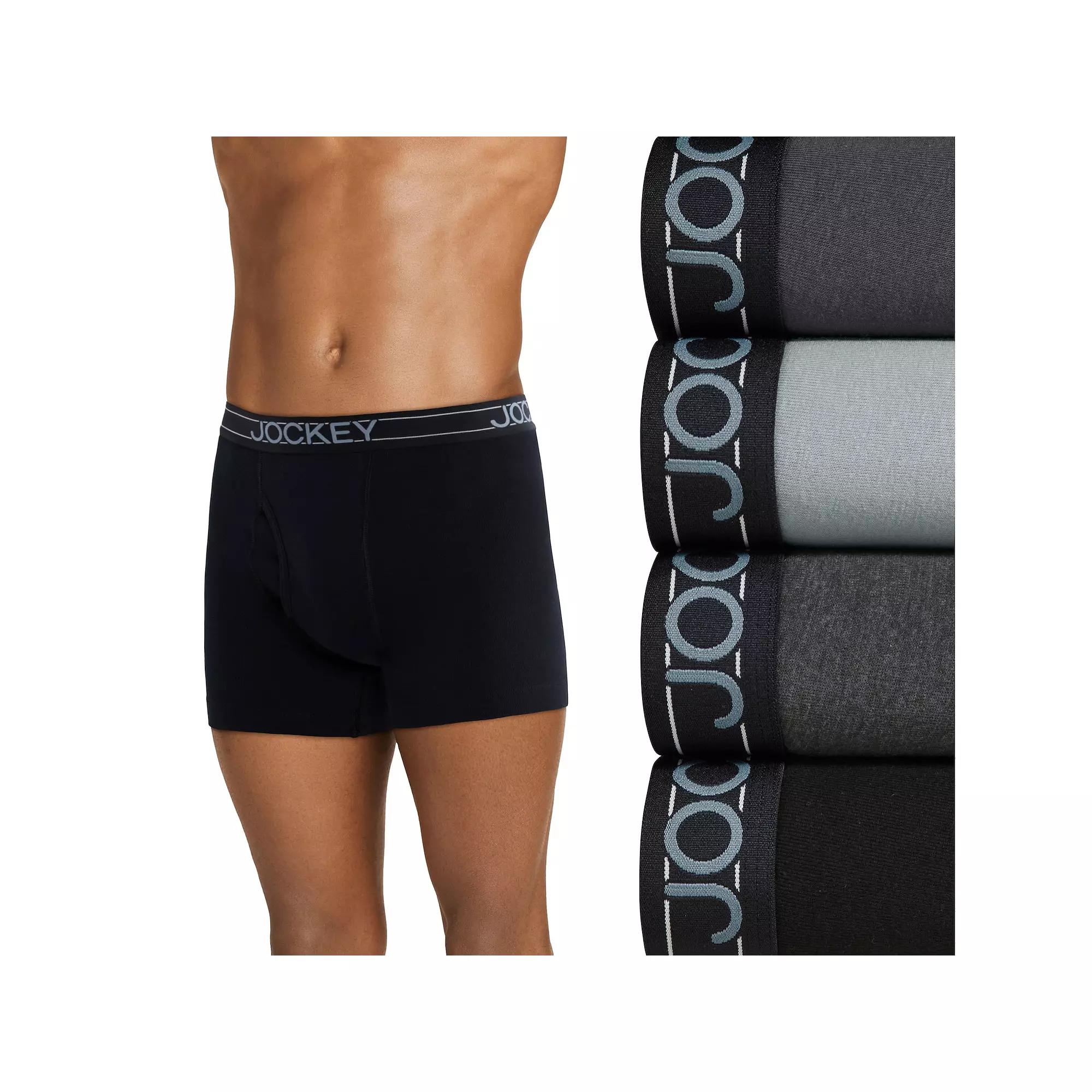 Men's Jockey® 4-Pack Lightweight Cotton Blend 5" Boxer Brief,  Product Image