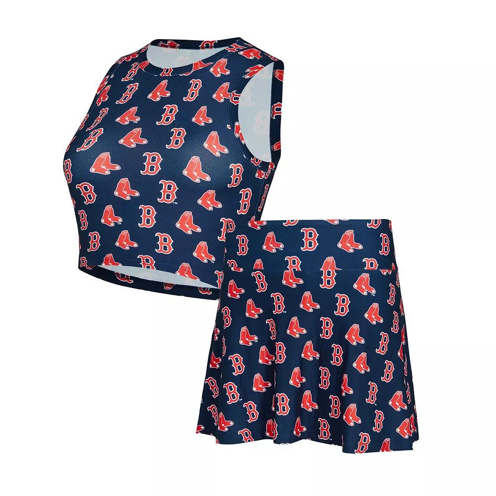 Women's Concepts Sport  Navy Boston Red Sox Knit Tank Top & Skort Set, Size: Large, Blue Product Image