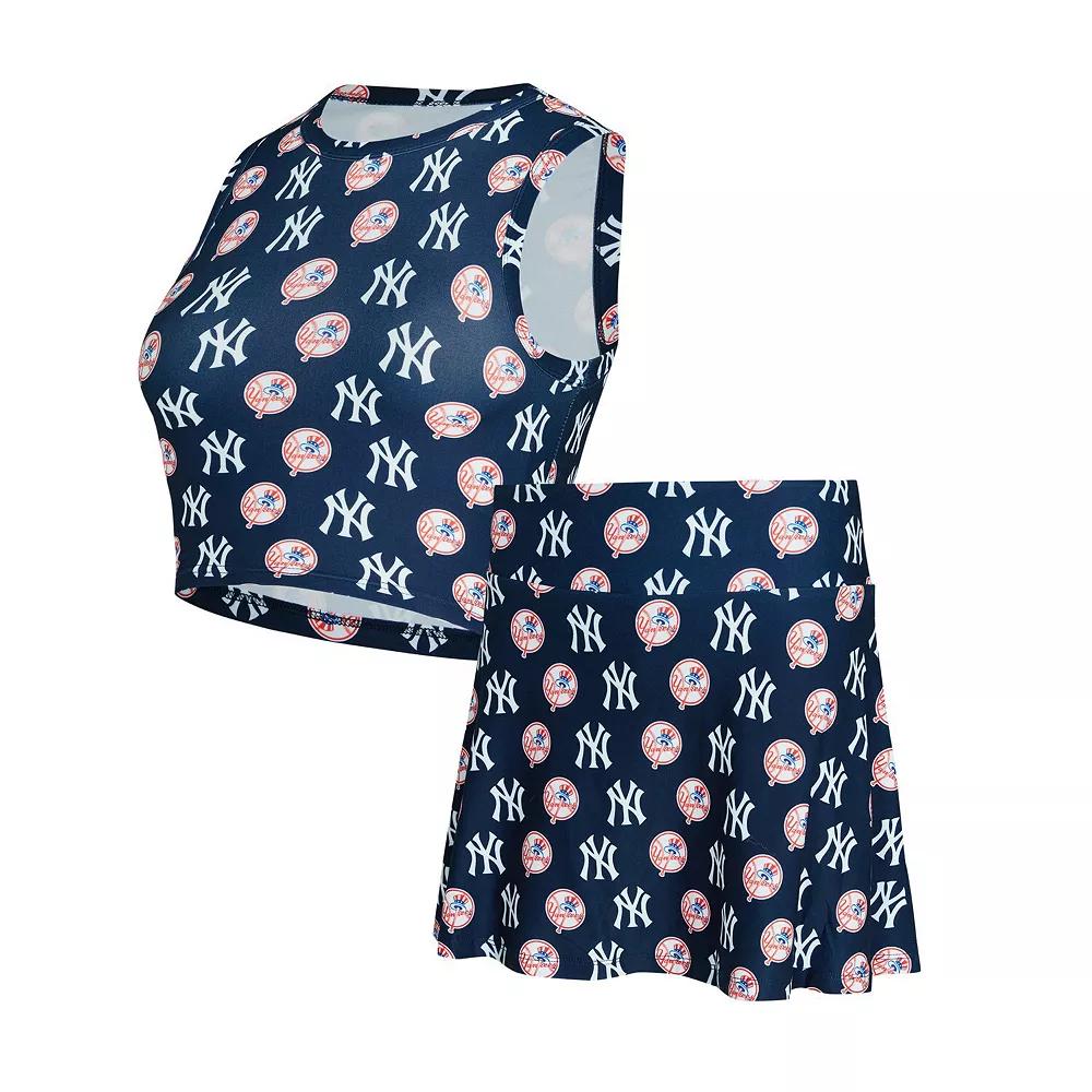 Women's Concepts Sport  Navy New York Yankees Knit Tank Top & Skort Set, Size: XL, Blue Product Image