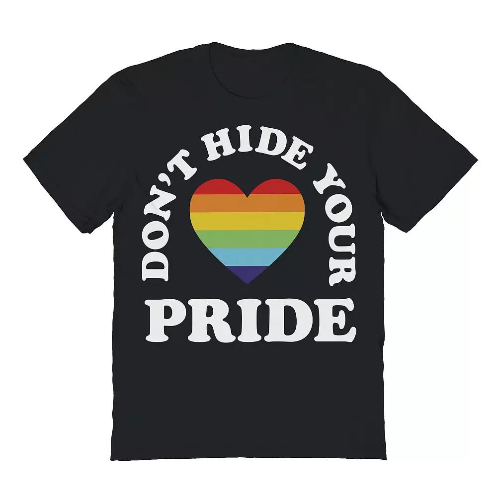 Men's COLAB89 Don't Hide Your Pride Rainbow Filled Heart Graphic Tee, Adult Unisex,  Product Image