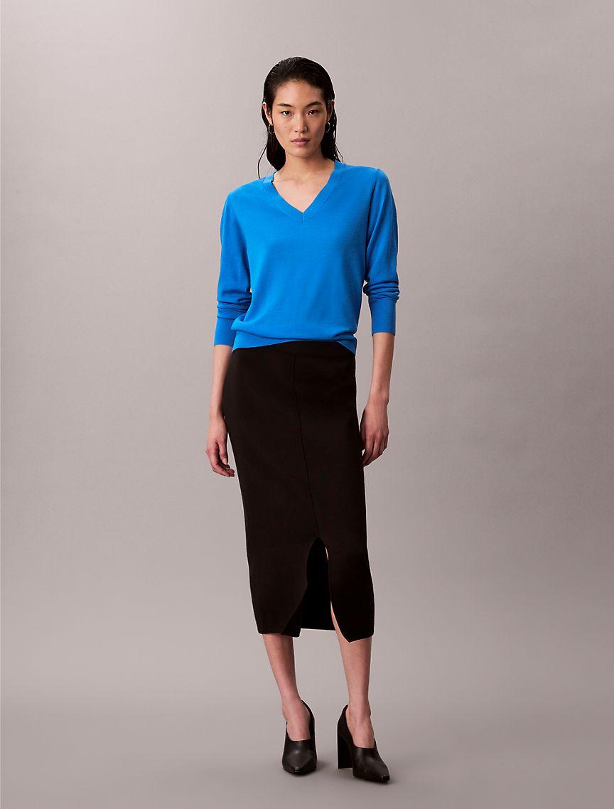 Merino Wool V-Neck Sweater Product Image