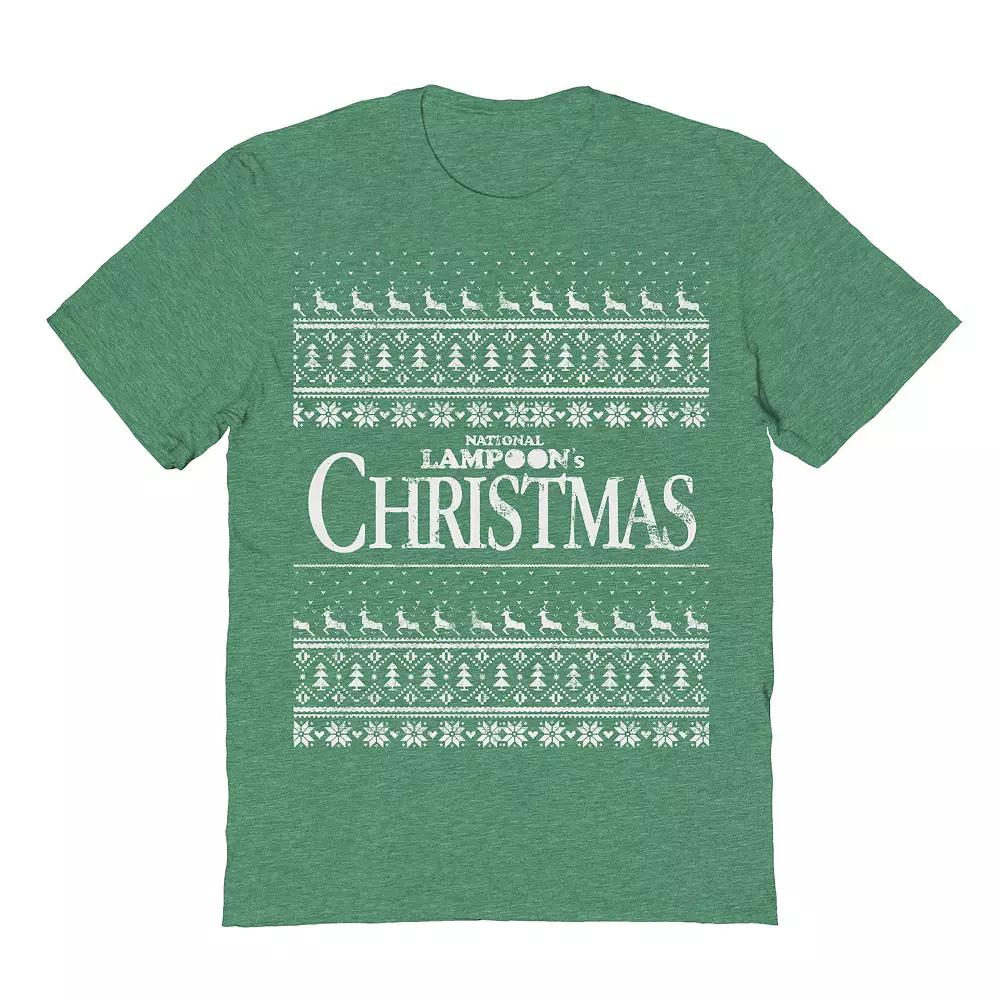 Men's Ugly Sweater Christmas National Lampoon's Christmas Vacation Graphic Tee, Size: XXL, Grey Irish Green Product Image