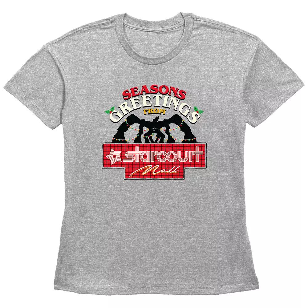 Women's Stranger Things Season's Greetings From Starcourt Mall Graphic Tee,  Product Image