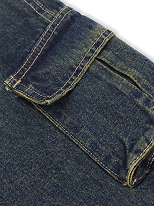Men's Different Pocket Design Cargo Jeans Product Image