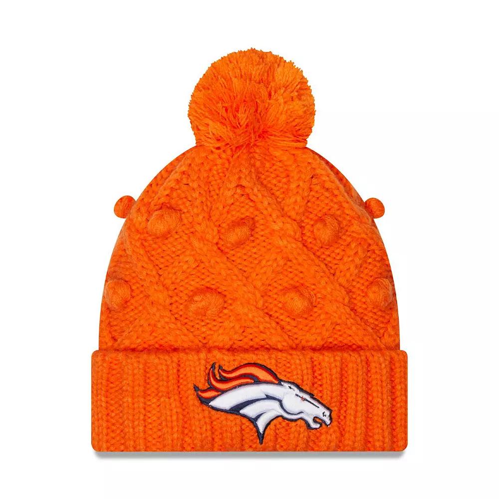 Women's New Era Orange Denver Broncos Toasty Cuffed Knit Hat with Pom Product Image