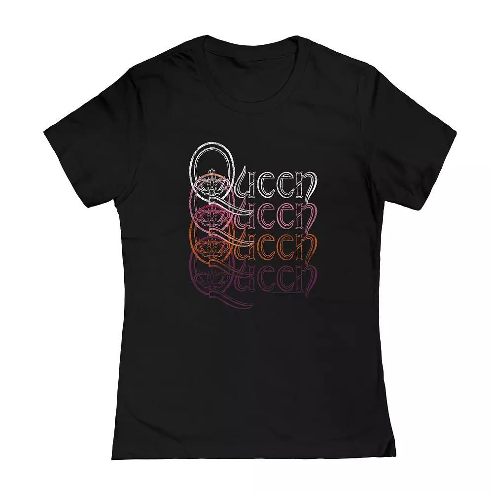 Juniors' Queen Repeat Logo Graphic Tee, Girl's,  Product Image
