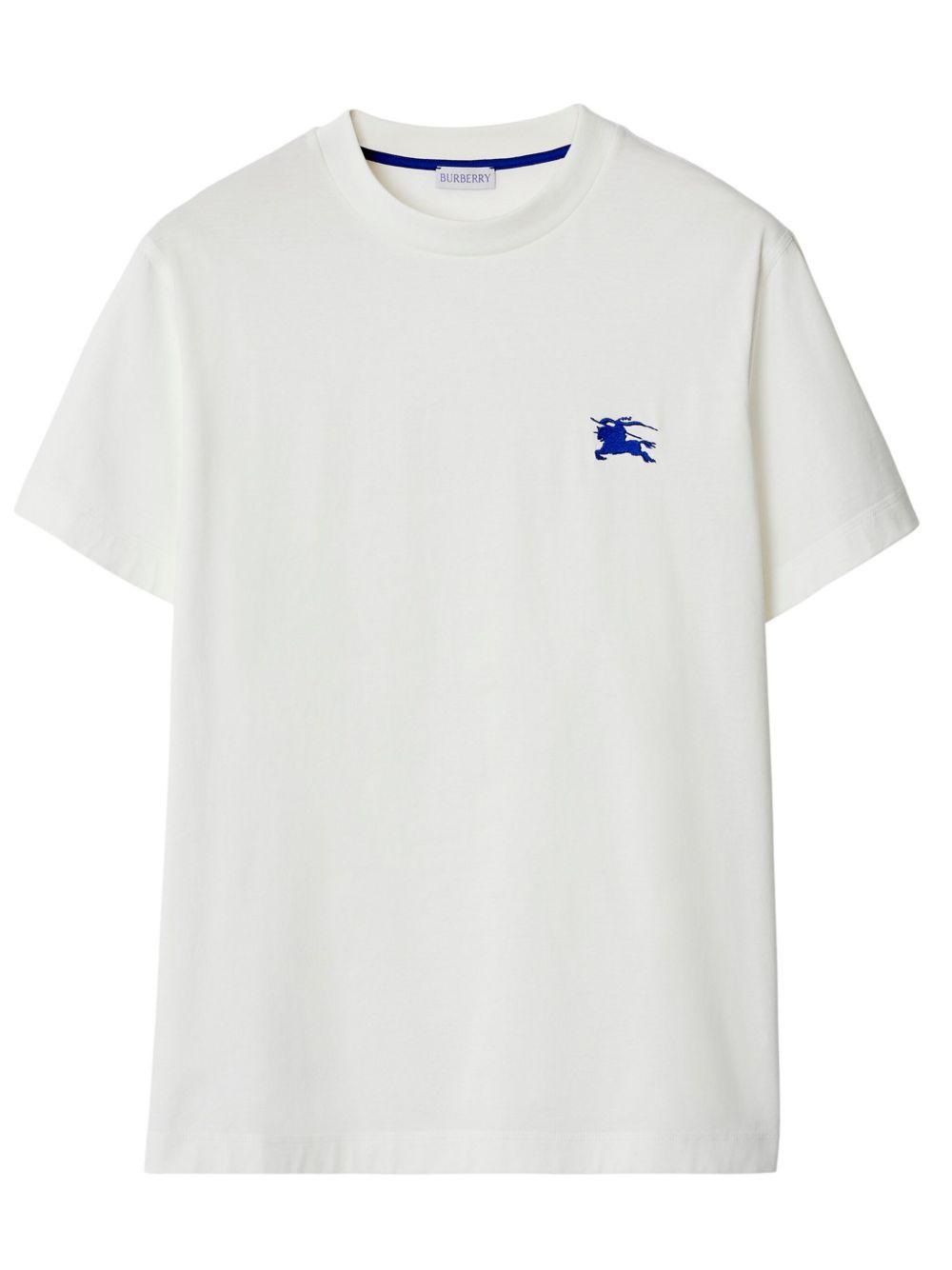 White Embroidered T-Shirt Product Image