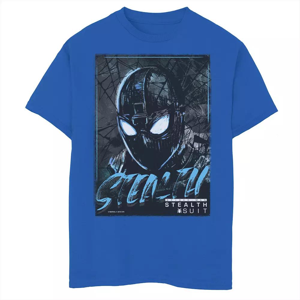 Boys 6-20 Marvel Spider-Man Far From Home Stealth Suit Portrait Poster Graphic Tee, Boy's,  Product Image