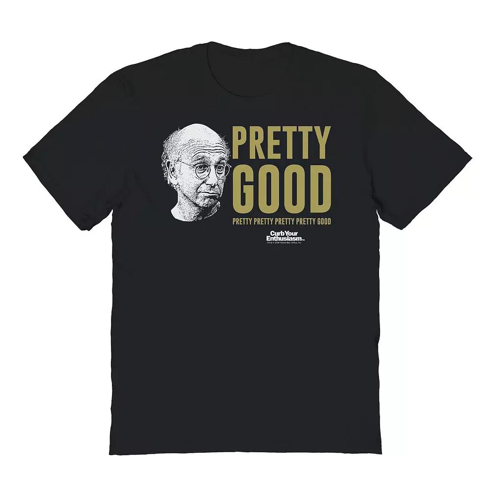 Men's Pretty Good Larry Face Curb Your Enthusiasm Graphic Tee, Size: Large, Black Product Image