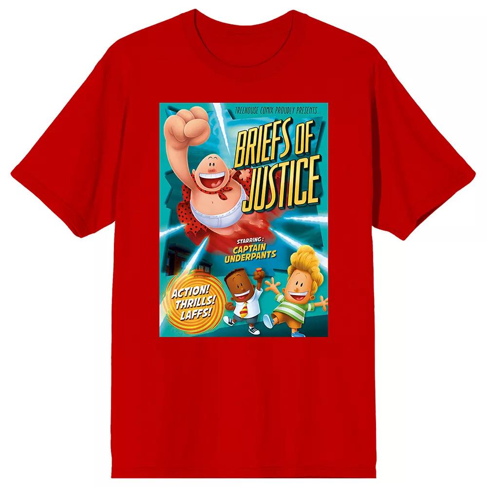 Men's Captain Underpants Briefs Of Justice Graphic Tee,  Product Image