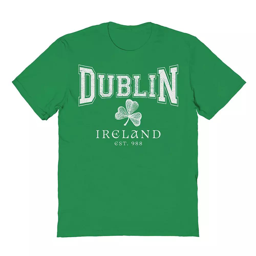 Men's St Patrick's Day Destination Dublin Graphic Tee, Size: Large, Turf Green Product Image