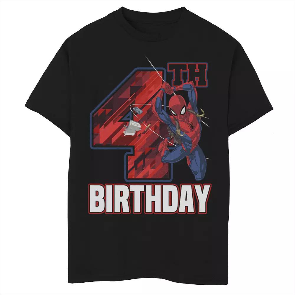 Boys Marvel Spider-Man Web Swing 6th Birthday Husky Graphic Tee, Boy's,  Product Image