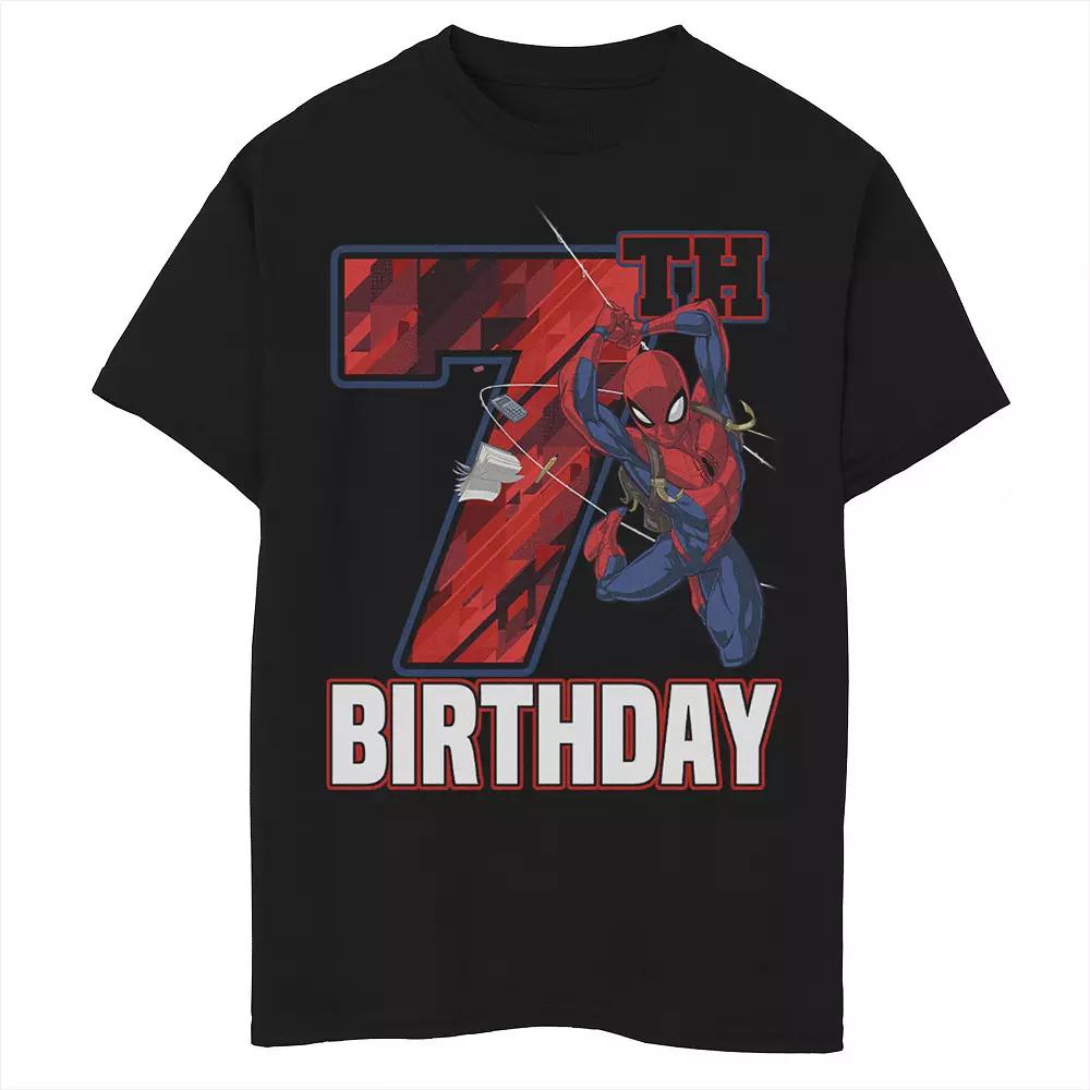 Boys 6-20 Marvel Spider-Man Web Swing 7th Birthday Graphic Tee, Boy's,  Product Image